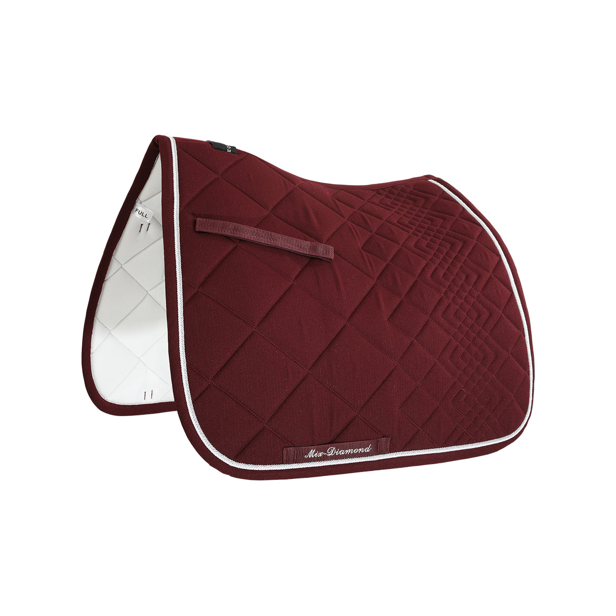 Equestro Diamond Dressage Saddle Pad #colour_burgundy