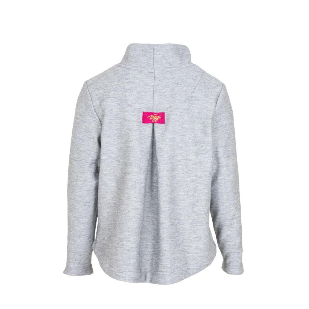 Toggi Children's Evannia Zip Neck Sweatshirt #colour_grey-marl