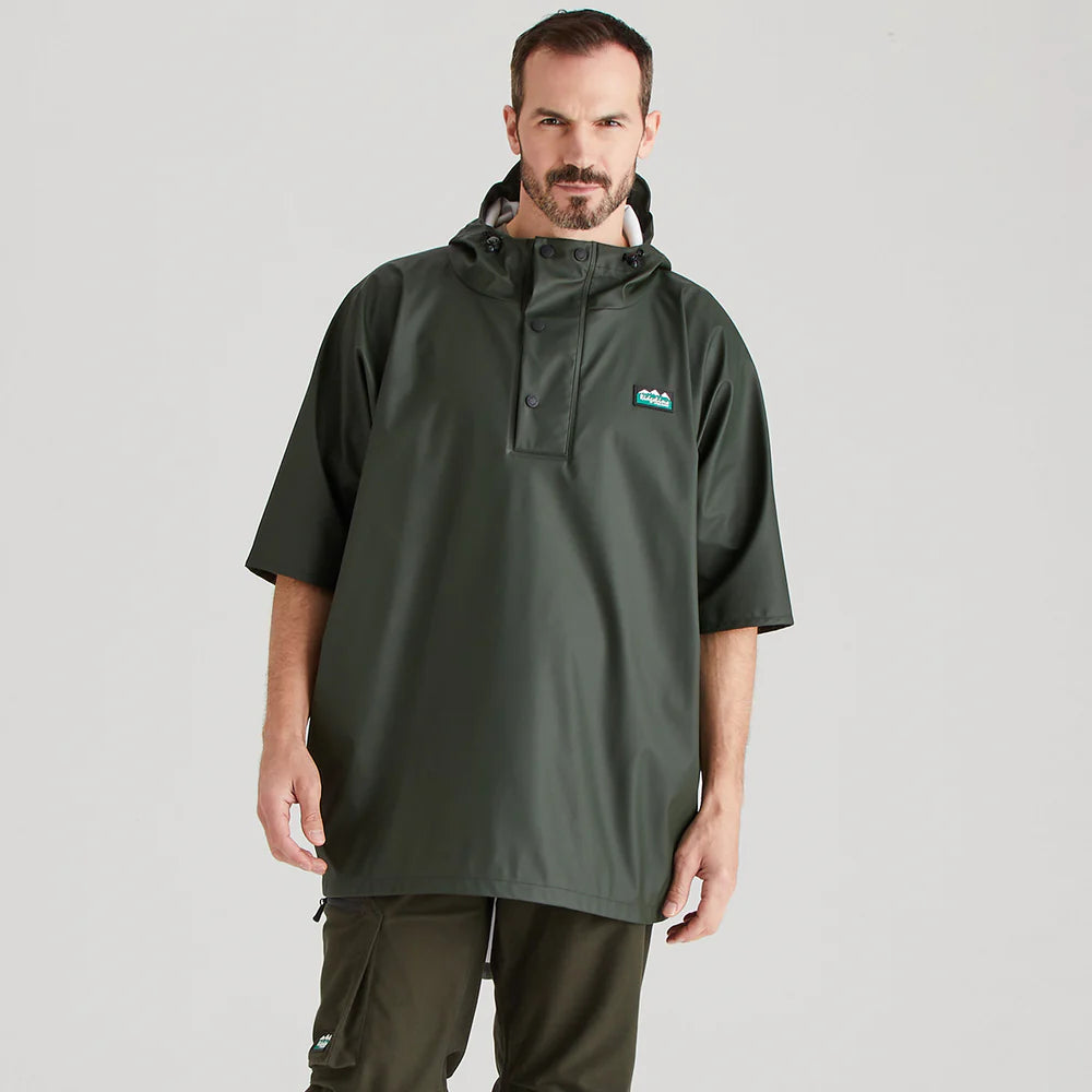 Ridgeline Unisex Poncho #colour_deep-forest