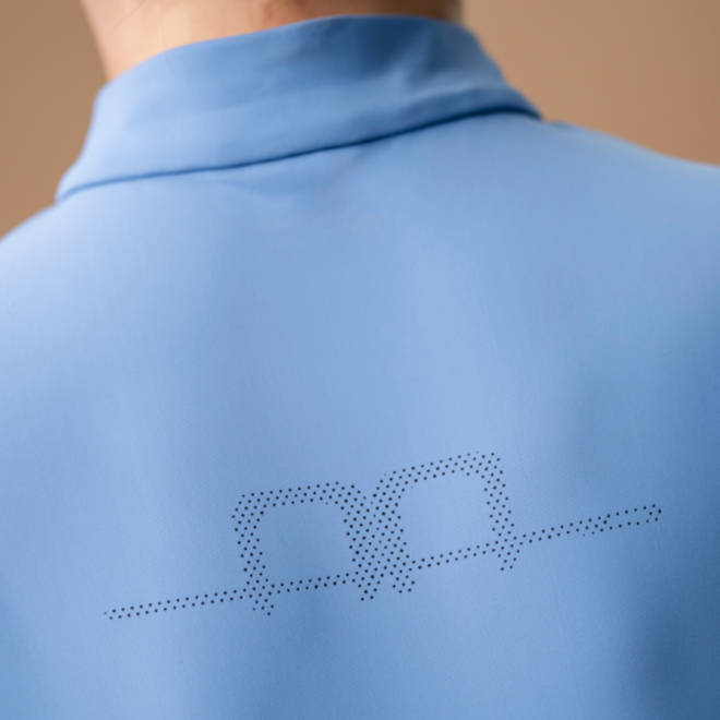 Alessandro Albanese Gia Tech Quarter Zip #colour_siciliian-blue