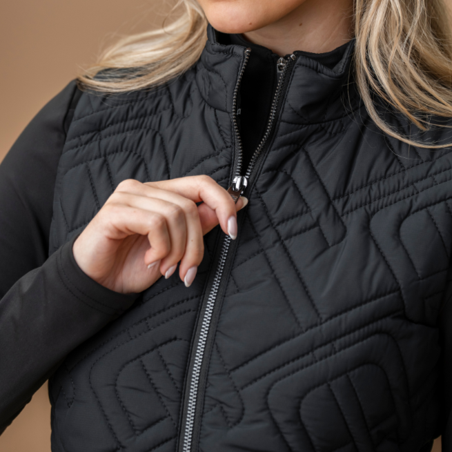 Alessandro Albanese Neve Monogram Quilted Gilet #colour_core-black