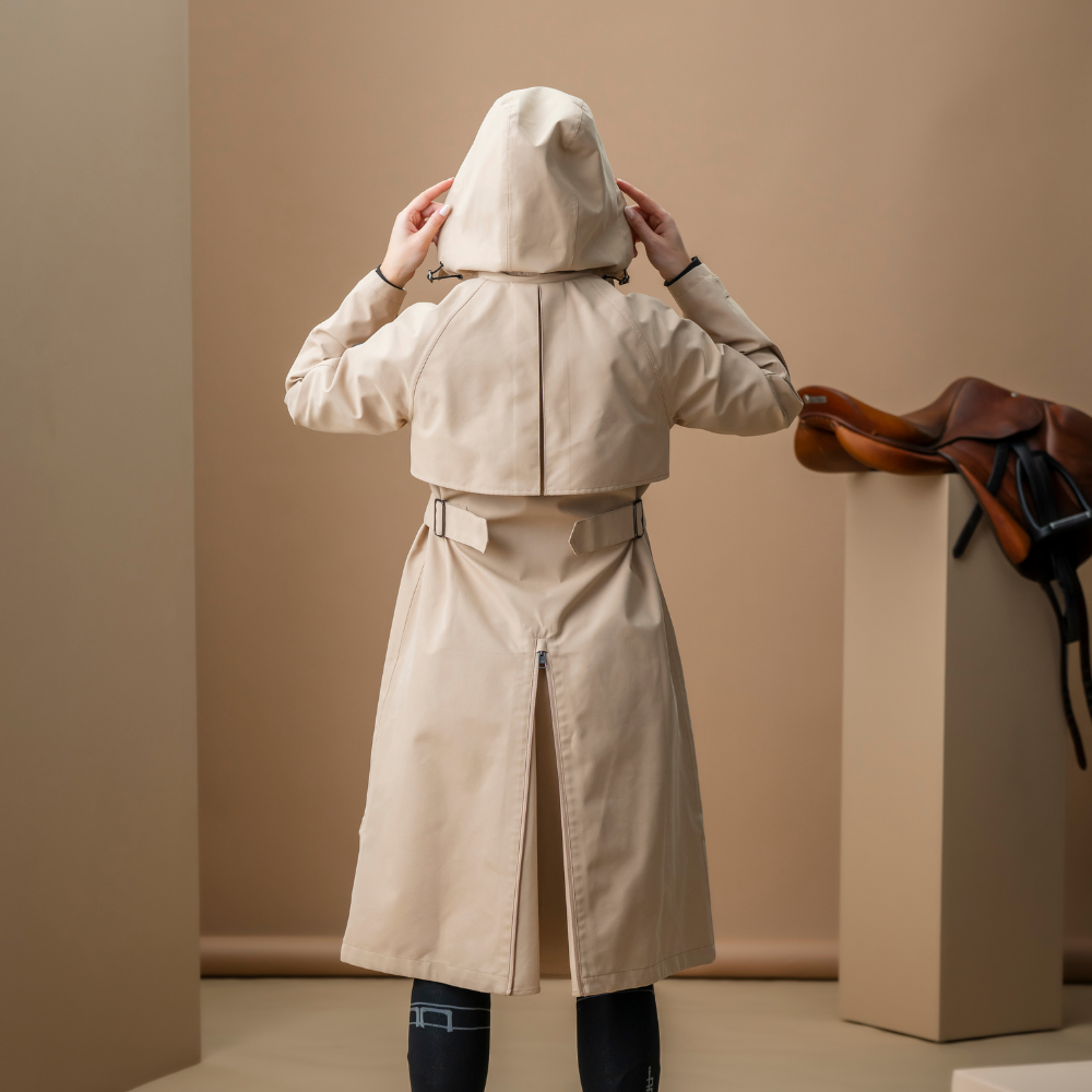 Alessandro Albanese Isabella Riding Trench Coat #colour_sand