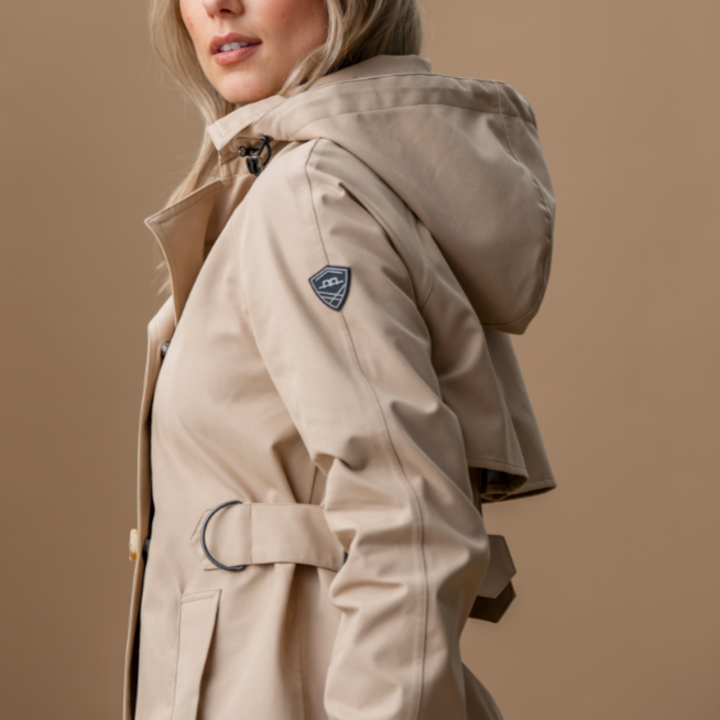 Alessandro Albanese Isabella Riding Trench Coat #colour_sand