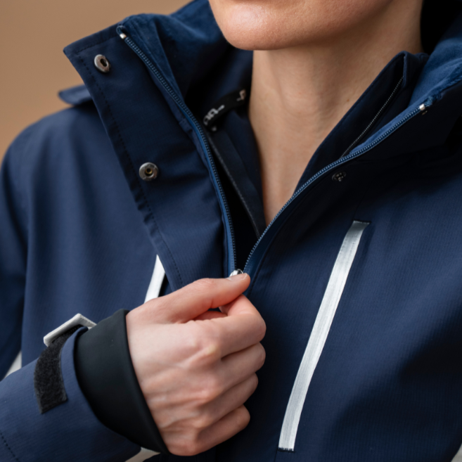 Alessandro Albanese Indra Waterproof Ripstop Jacket #colour_navy-bone