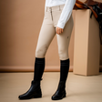 Alessandro Albanese Aria Knee Patch Mid Rise Breech #colour_core-beige