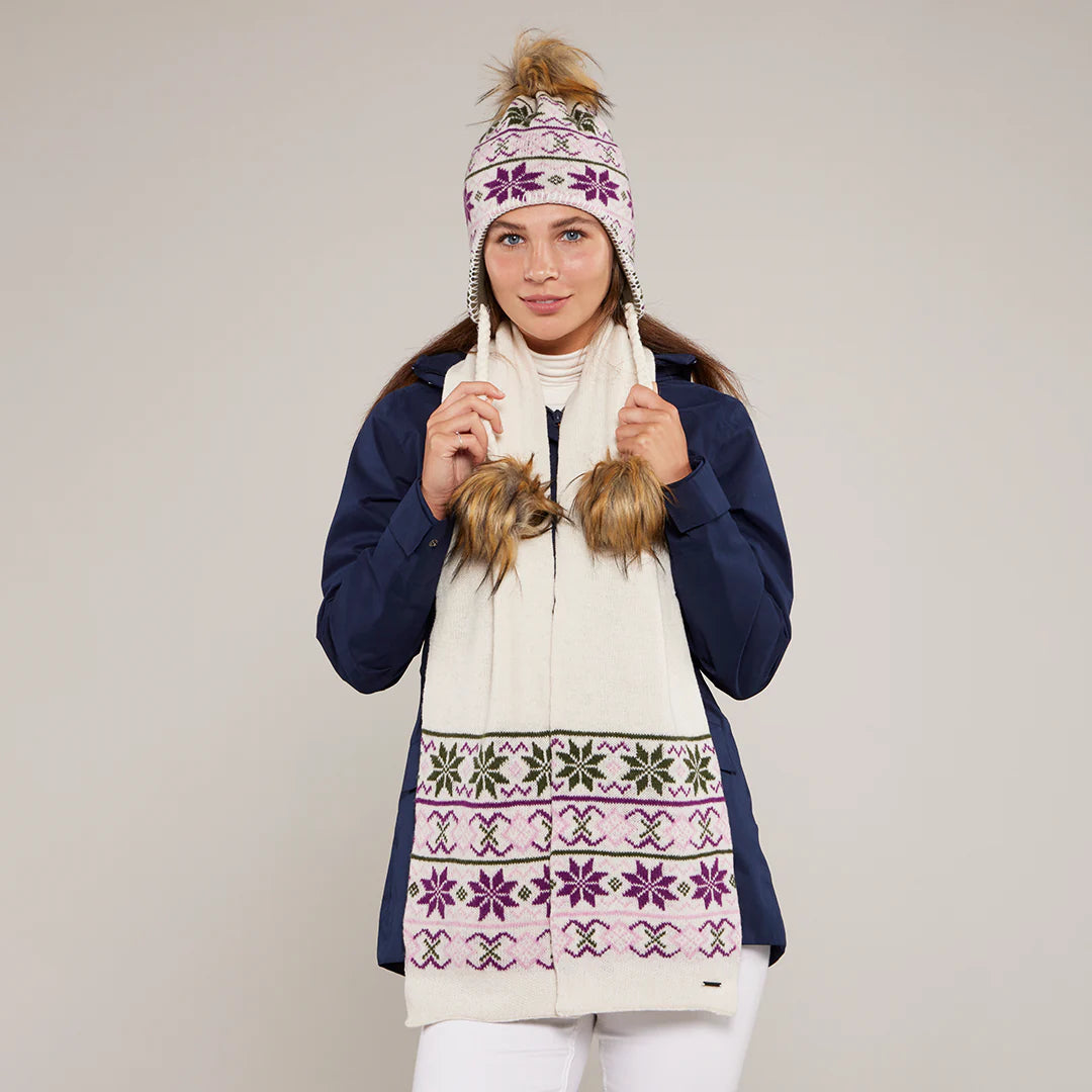 Toggi Winterton Knitted Trapper Hat #colour_winter-white