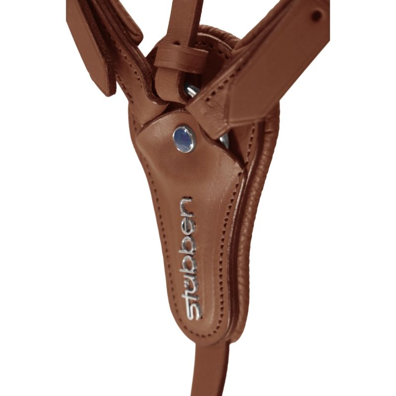 Stubben Pro-Jump Breastplate Closed Martingale Fork #colour_tobacco