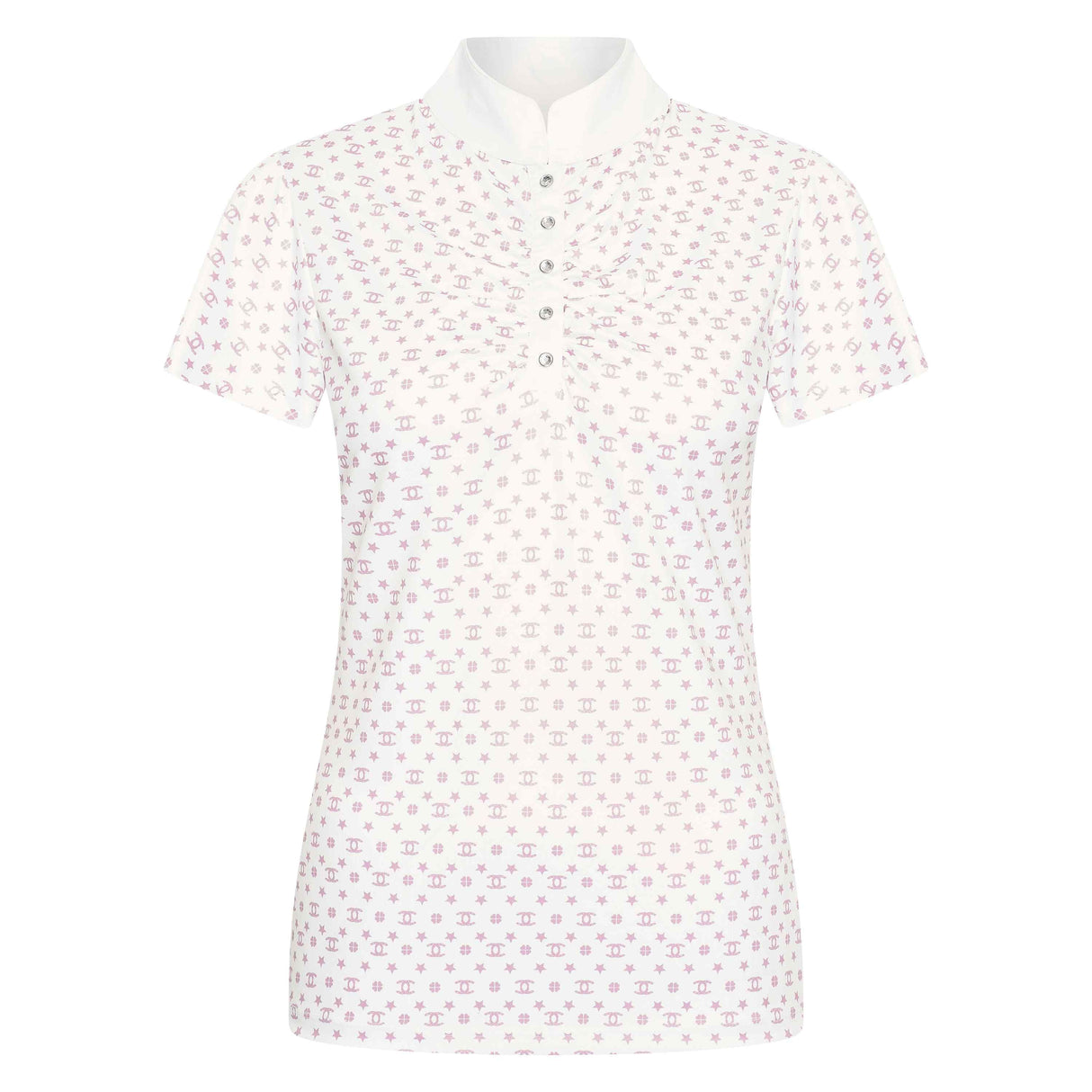 Imperial Riding Women's Roxy AOP Tech Top #colour_white-pink