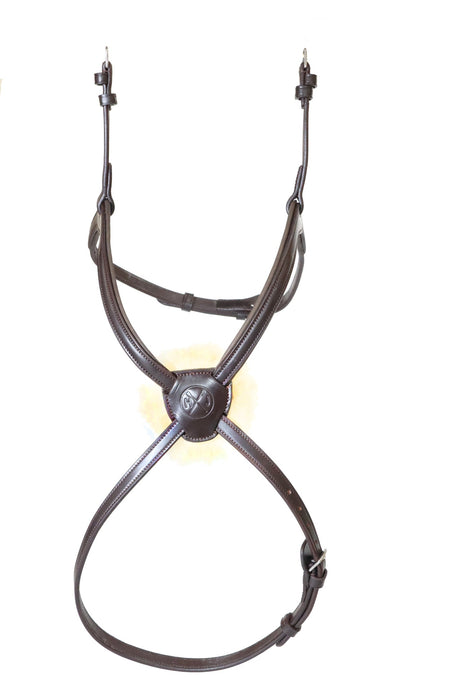 Henry James Figure 8 Sheepskin Grackle Noseband #colour_havana-brown