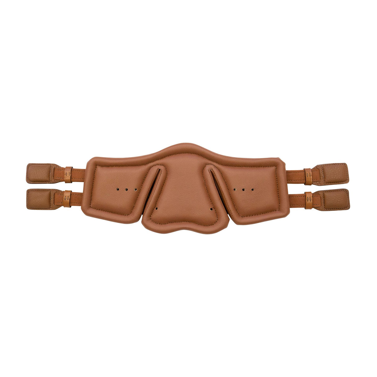 Stubben Equi-Soft® Short Saddle Girth with Cover - Tobacco #colour_vachette-leather-tobacco