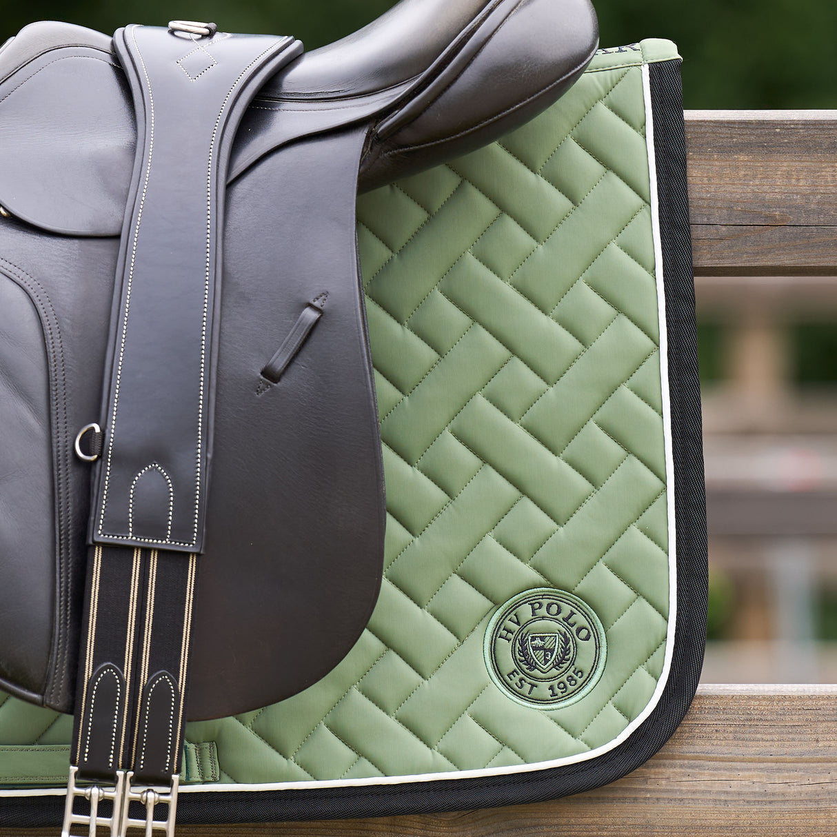 HV Polo Favourite Dressage Saddle Pad #colour_greenery