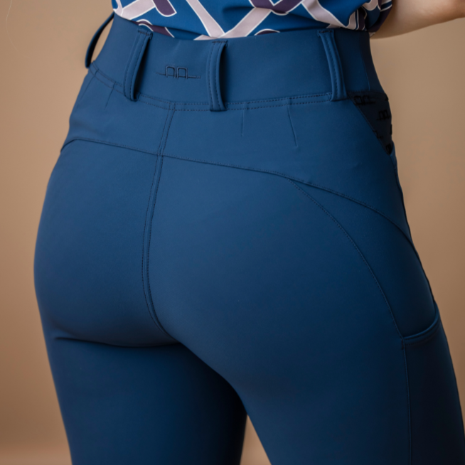 Alessandro Albanese Fina Knee Grip Brushed Hybrid Breech #colour_core-navy