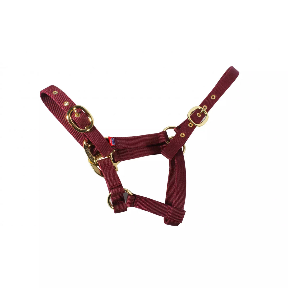 Mackey Equisential Nylon Headcollar #colour_burgandy