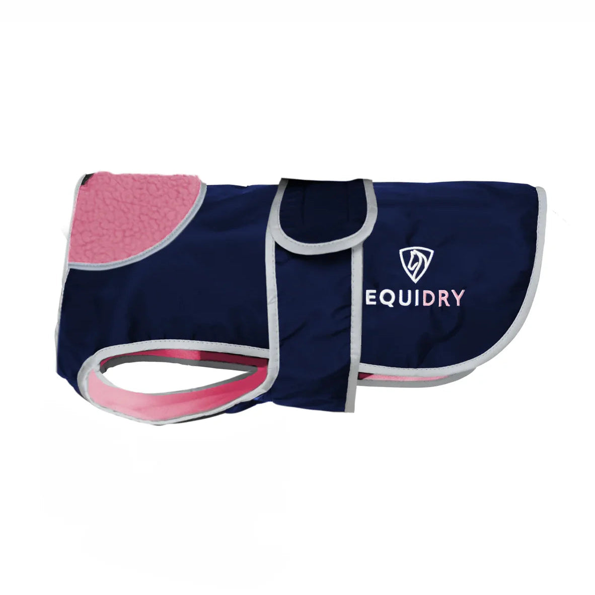 EQUIDRY Dog Coat #colour_navy-penelope-pink