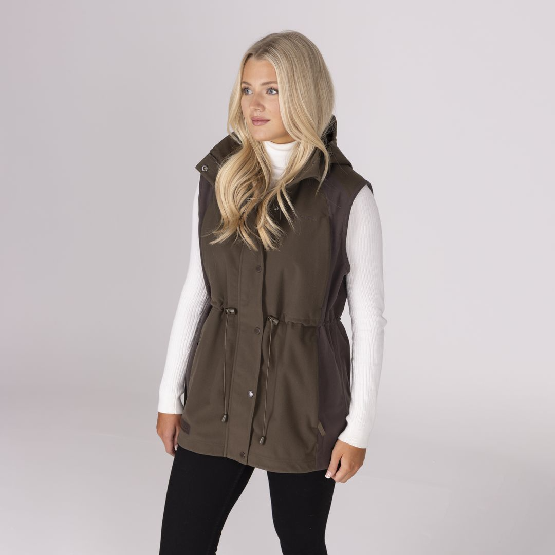Shires Aubrion Heritage Unisex Gilet #colour_dark-olive
