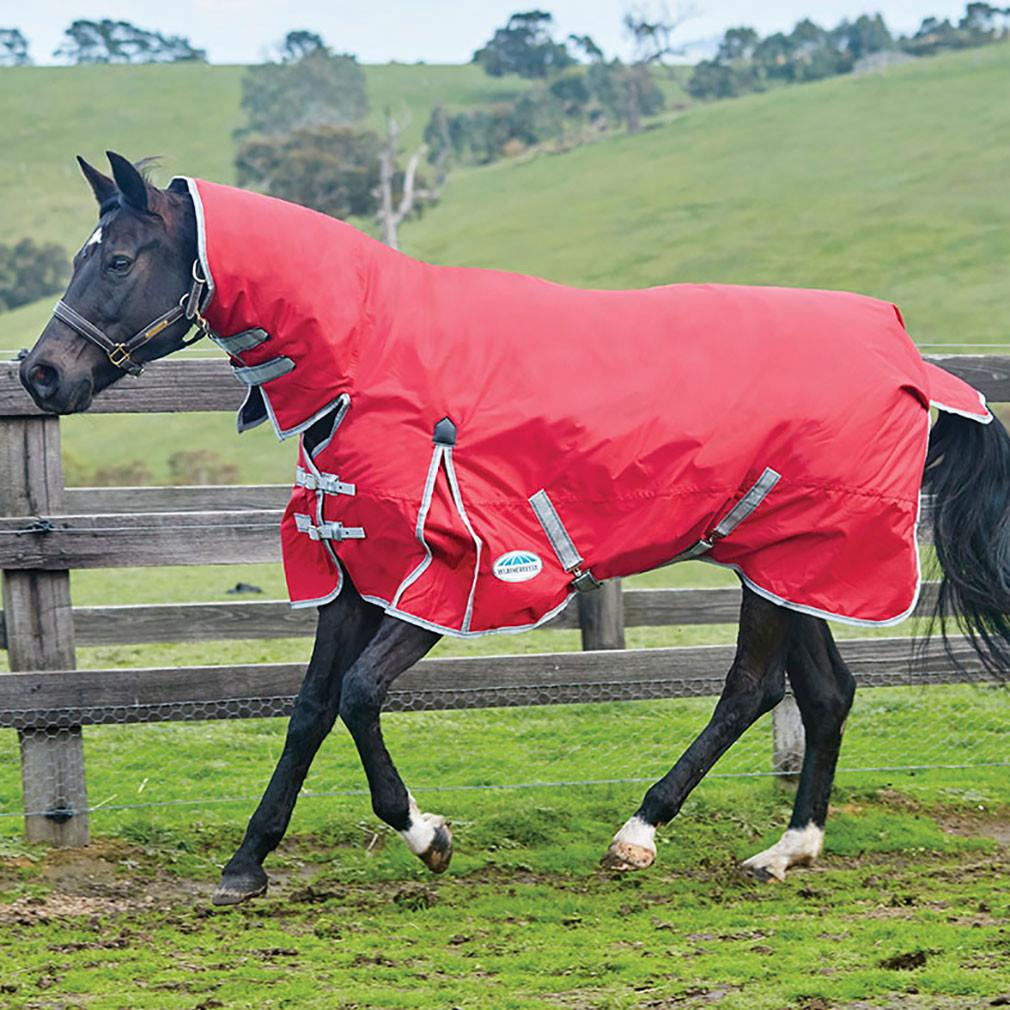 Weatherbeeta Comfitec Classic Combo Neck Lite #colour_red-silver-navy