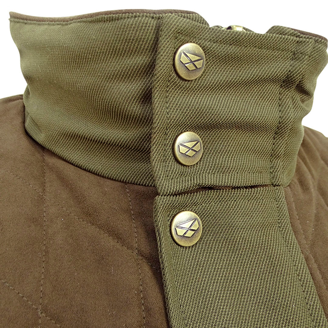 Hoggs of Fife Kincraig Men's Field Waistcoat #colour_olive-green