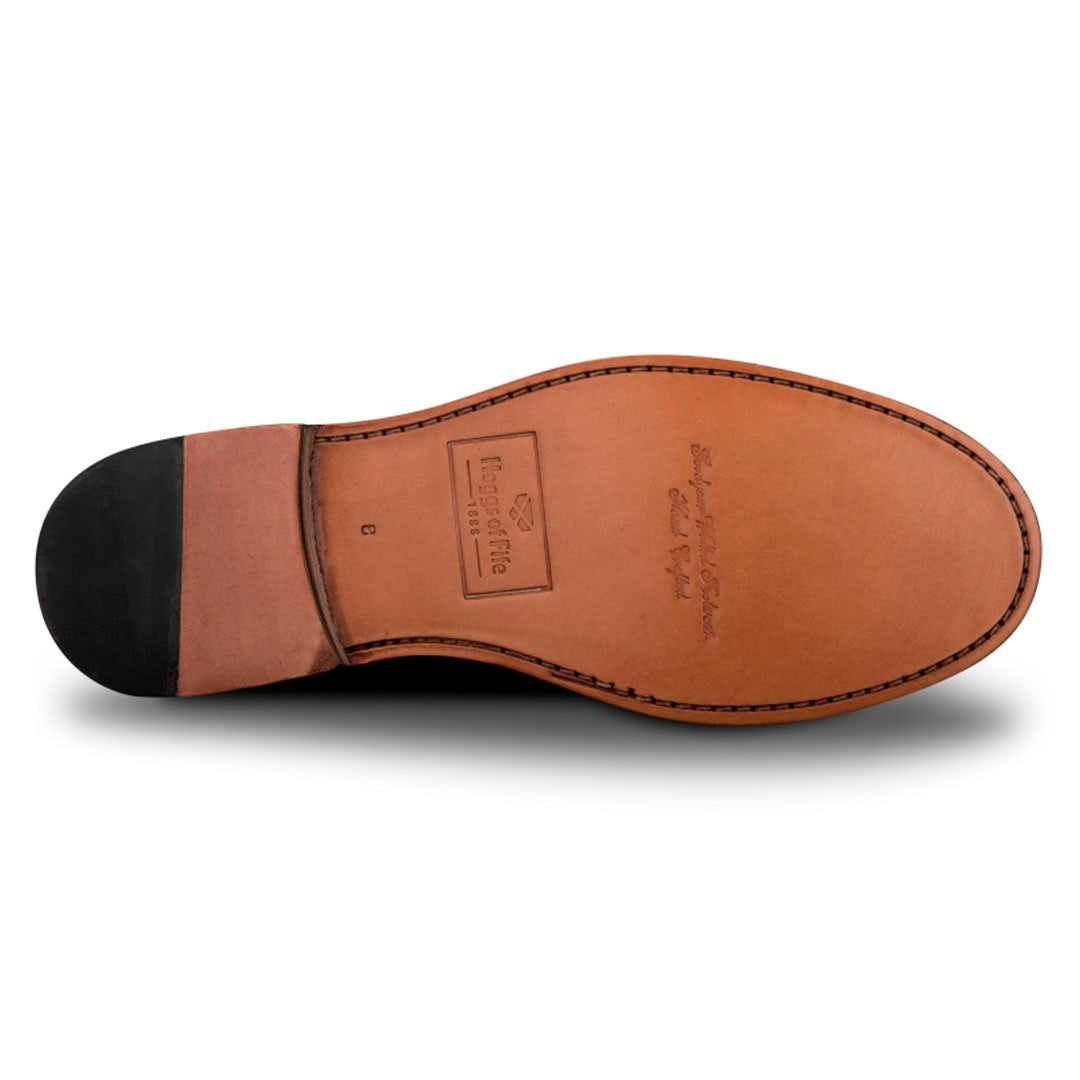 Hoggs of Fife Muirfield Leather Sole Brogues #colour_burnished-tan