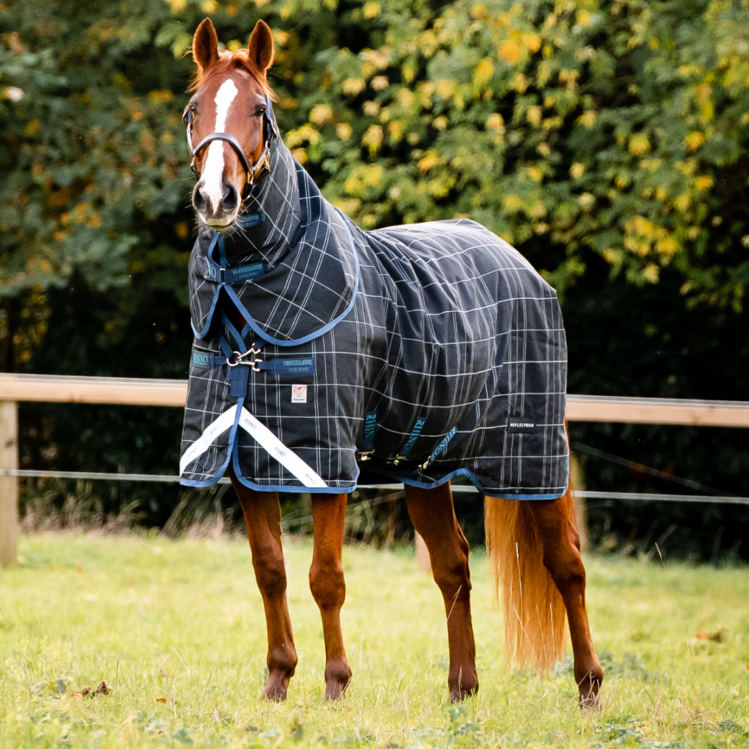 Horseware Ireland Rhino Reflectech Plus 250g Turnout Rug with Vari-Layer #colour_navy-indigo