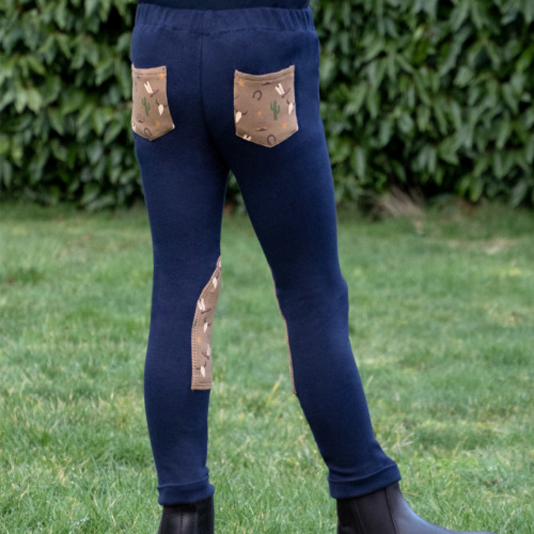 Hy Equestrian Cowboy Tots Jodhpurs #colour_navy-beige