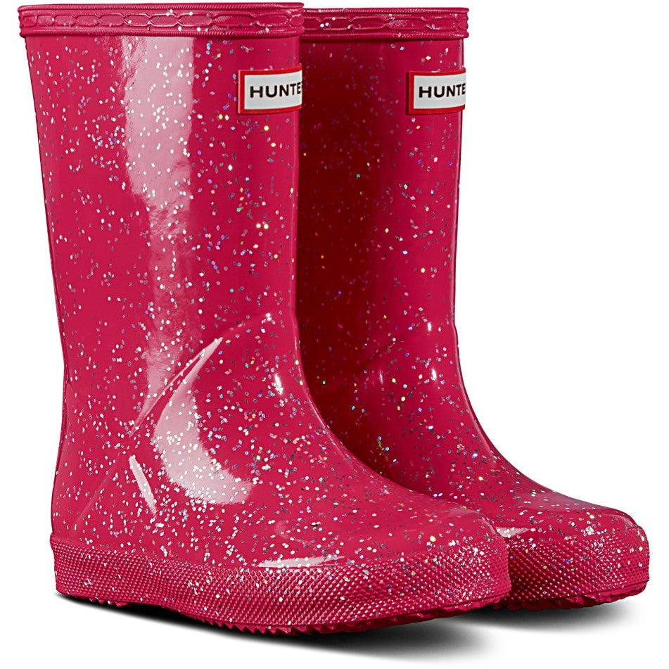 Hunter Kids First Classic Giant Glitzer-Regenstiefel