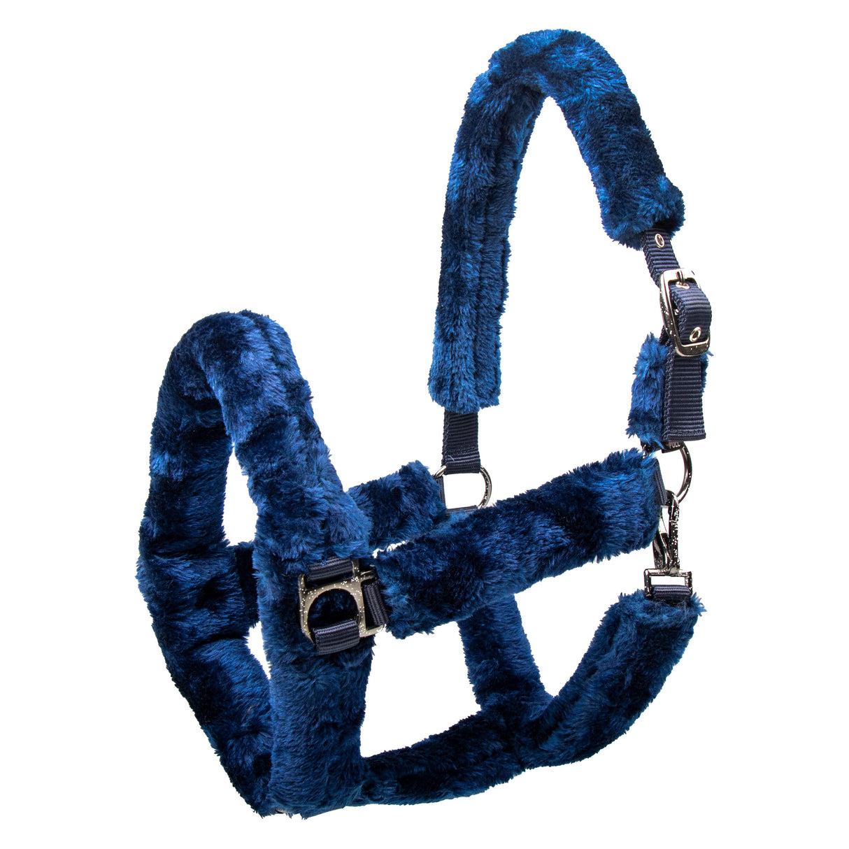 Imperial Riding Go Star Fur Headcollar #colour_navy