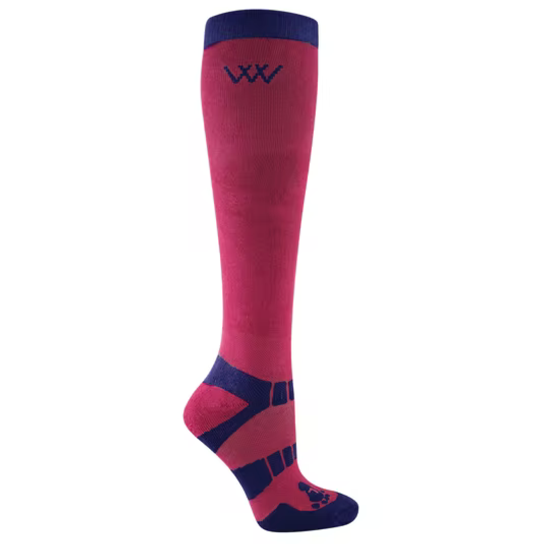 Woof Wear Winter Riding Sock #colour_shiraz-navy