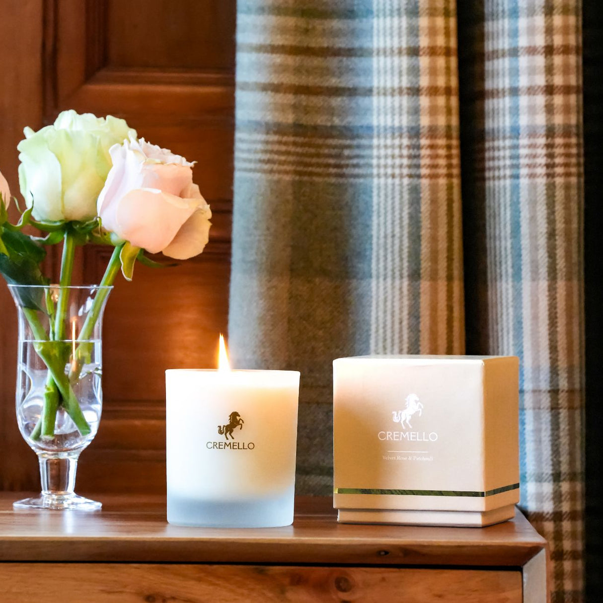 Cremello Velvet Rose & Patchouli Wax Candle