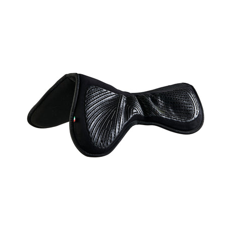 Acavallo Close Contact Pocket Gel & Memory Foam 1/2 Pad W/Risers #colour_black