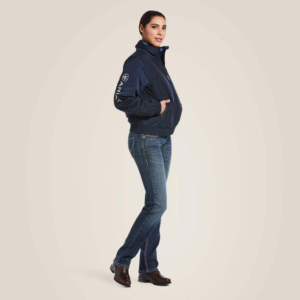 Ariat Women's Stable Insulated Jacket - Navy #colour_blue