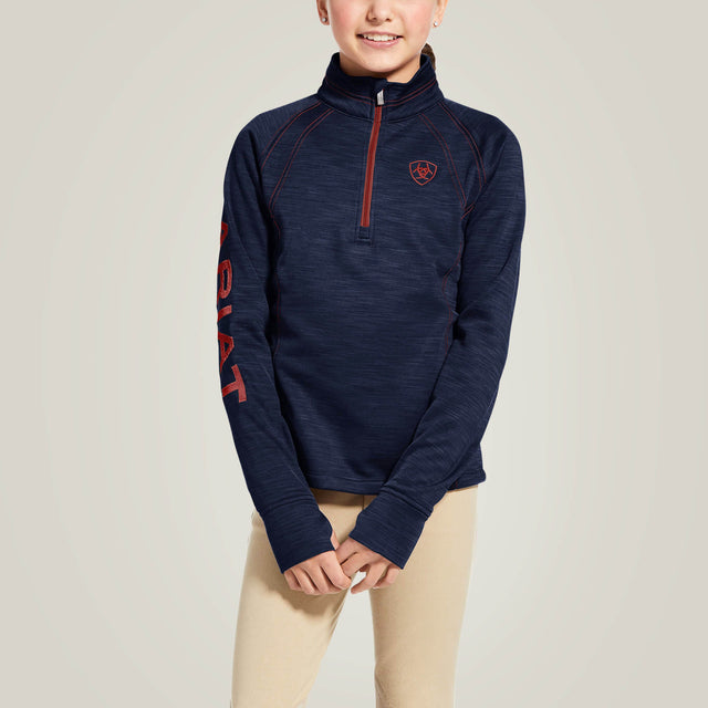 Ariat Youth Tek Team 1/2 Zip Sweatshirt #colour_blue