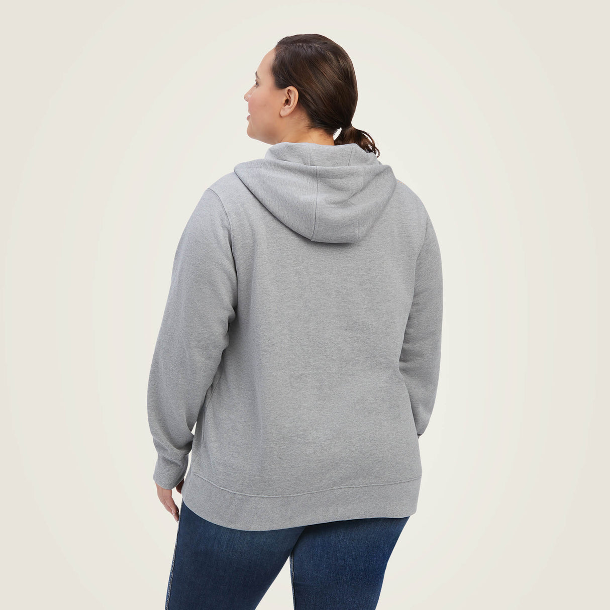 Ariat Women's Rebar Skill Set 12 Zip Hoodie #colour_heather-grey