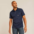 Ariat Men's Rebar Foreman Ss Polo Shirt #colour_navy