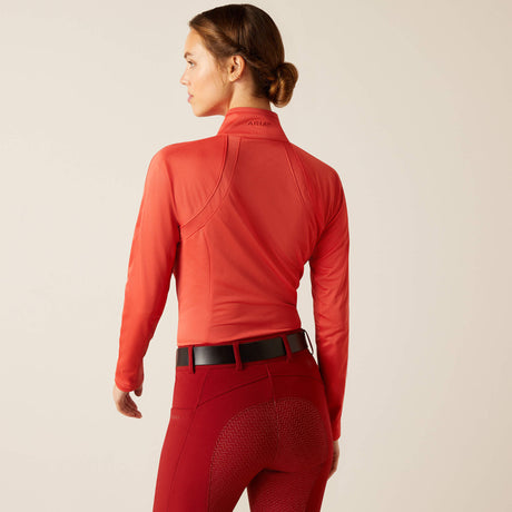 Ariat Women's Sunstopper 3.0 1/4 Zip Baselayer - Baked Apple