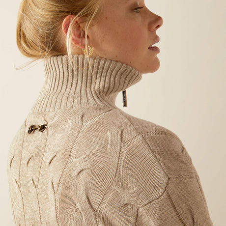 Ariat Women's Alamere 1/2 Zip Sweater - Oatmeal Heather