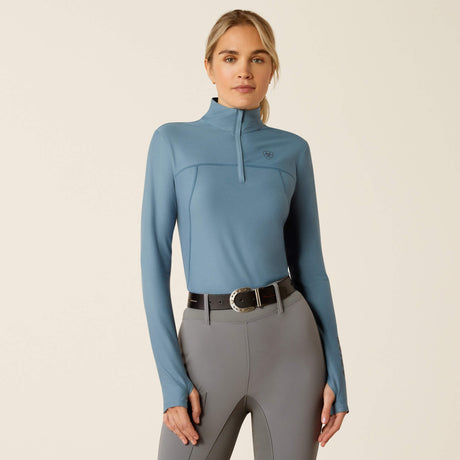 Ariat Women's Lowell 3.0 1/4 Zip Baselayer - Bluestone