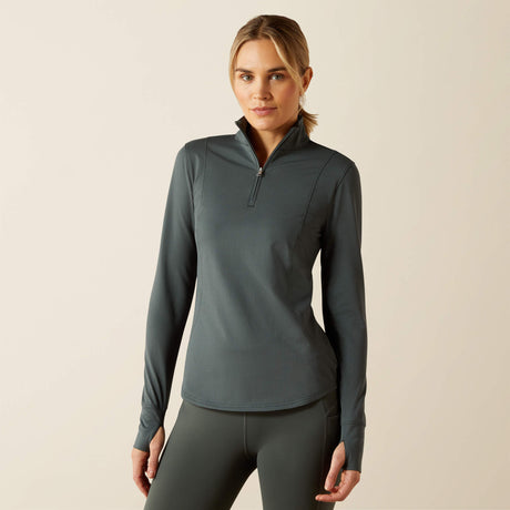 Ariat Women's Gridwork 2.0 1/4 Zip Grid Fleece Baselayer - Urban Chic