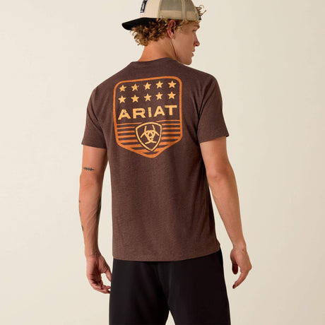 Ariat Men's Ariat Stripe Patriotic Badge T-Shirt
