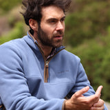 Shires Aubrion Core Men's Half Zip Fleece #colour_blue