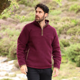 Shires Aubrion Core Men's Half Zip Fleece #colour_maroon