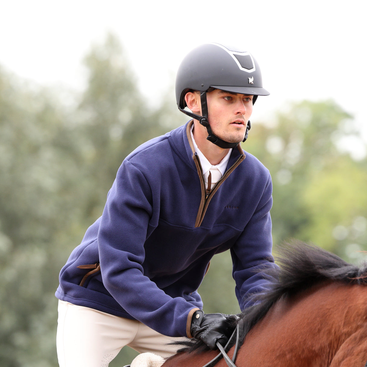 Shires Aubrion Core Men's Half Zip Fleece #colour_navy