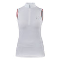 Shires Aubrion Arcaster Young Rider Sleeveless Shirt #colour_pink-pinstripe