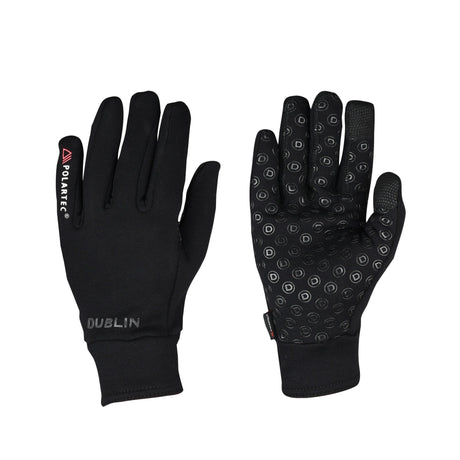 Dublin Polartec Fleece Riding Gloves #colour_black