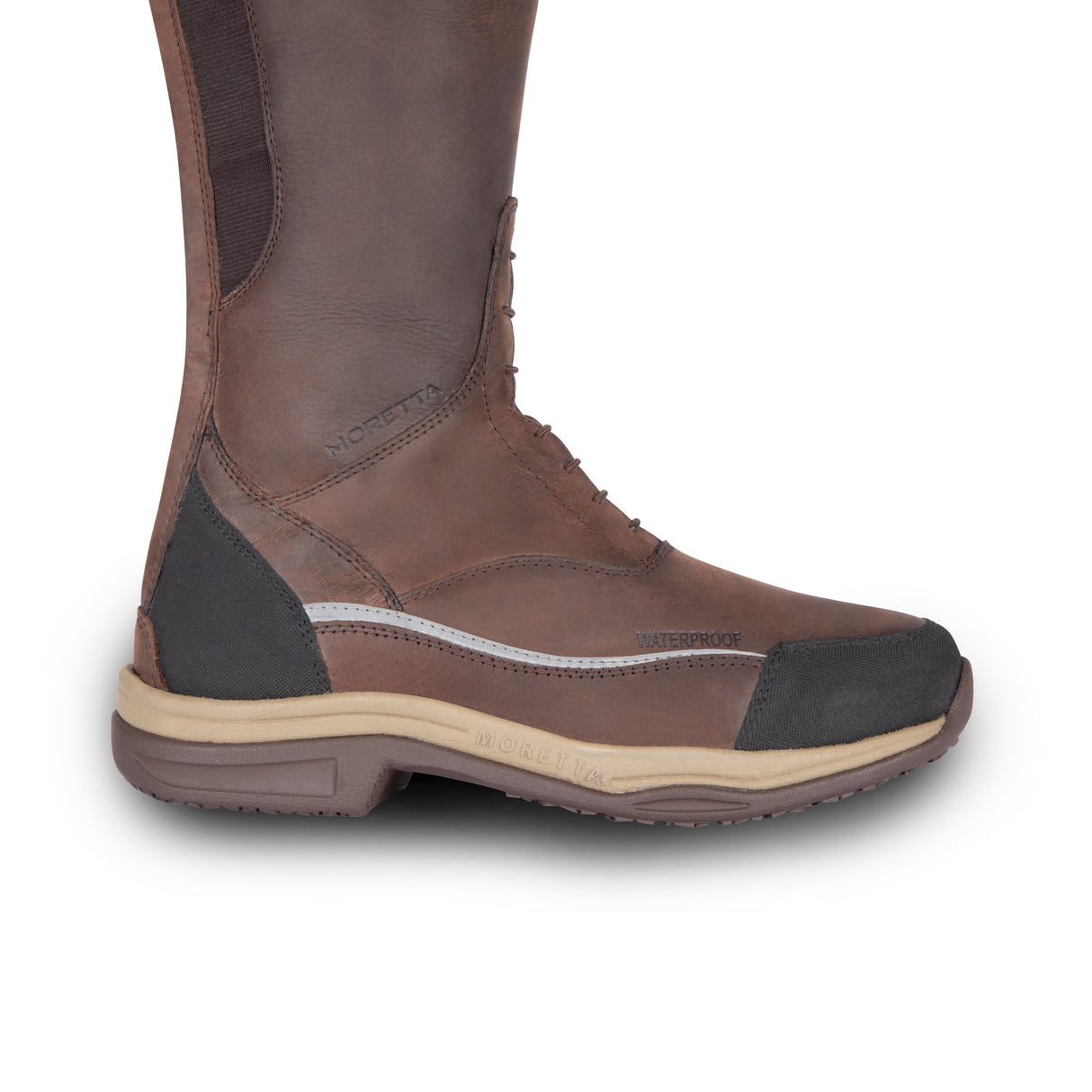 Shires Moretta Voltana Standard Children's Long XGRIP Boots #colour_brown