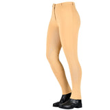 Saxon Warm Up Childs Zip Front Jodhpurs #colour_beige