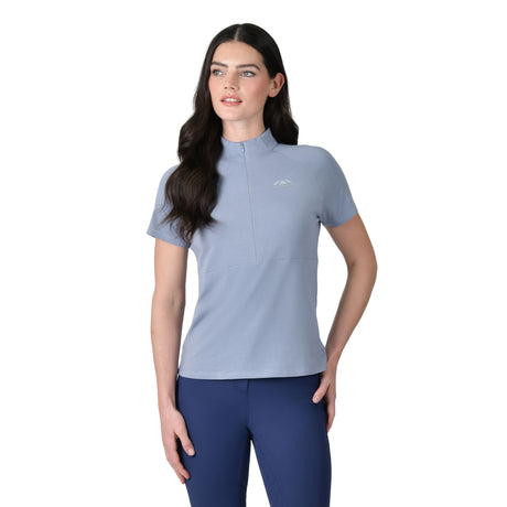 Weatherbeeta Ladies Bamboo Short Sleeve Performance Base Layer #colour_blue-stone