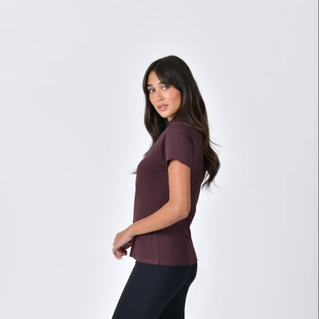 Weatherbeeta Ladies Bamboo Short Sleeve Performance Base Layer #colour_mulberry