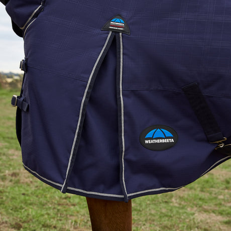 Weatherbeeta Comfitec Prelim 0G Combo Turnout #colour_navy-embossed-plaid