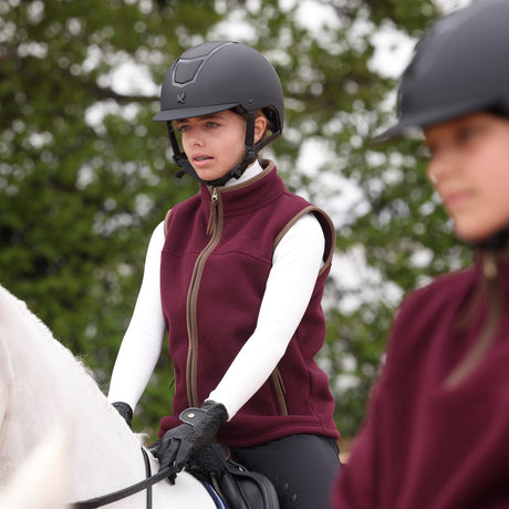 Shires Aubrion Core Young Rider Fleece Gilet #colour_maroon