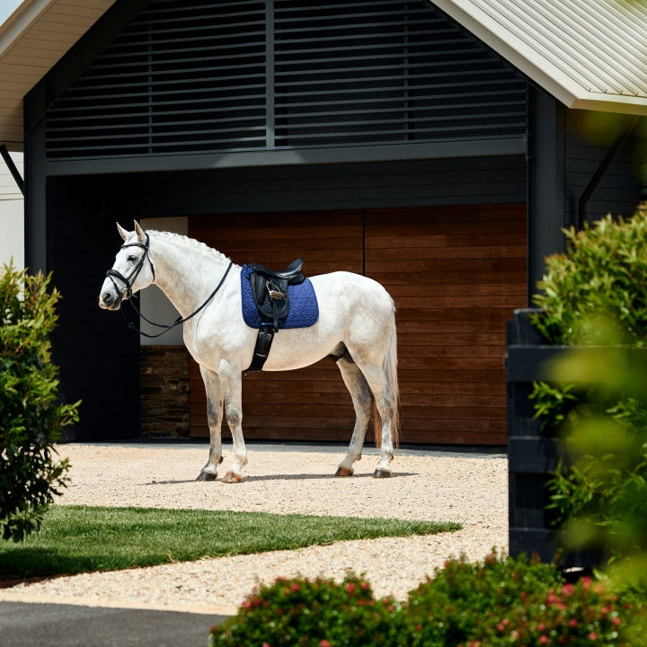 Weatherbeeta Suede Elite Air-Tec Dressage Saddle Pad #colour_navy